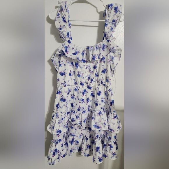 LoveShackFancy Blue Floral Mini Dress - Picture 6 of 10